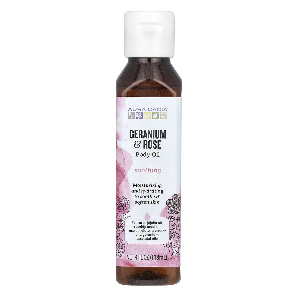 Aura Cacia Body Oil, Comforting Geranium, 4 Oz